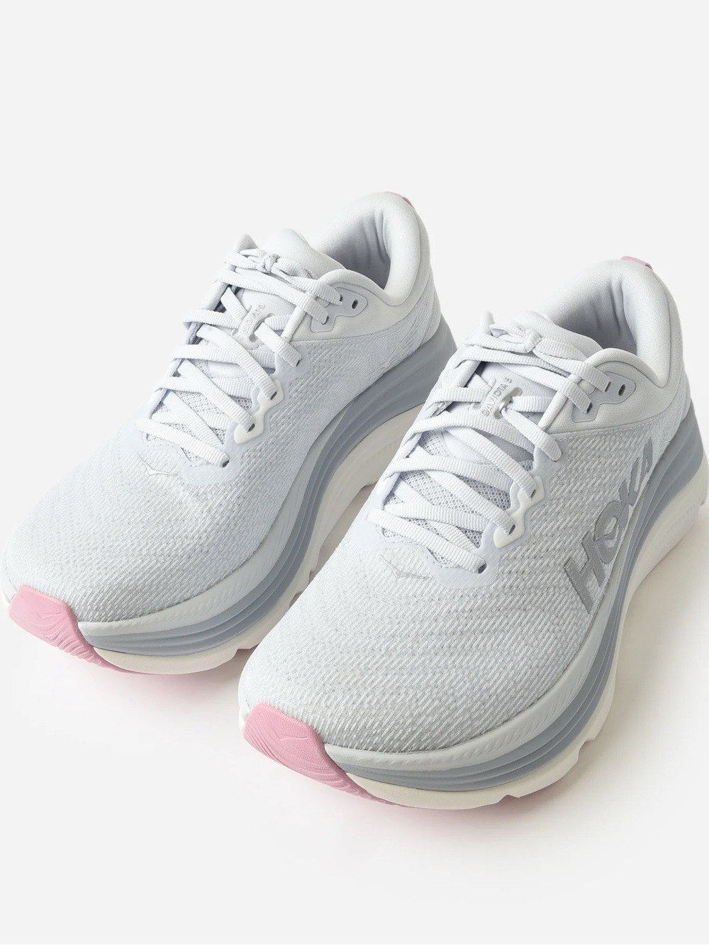 HOKA Women's Gaviota 5 Running Shoes - Sea Ice/ Pink Twilight - Picture 2 of 9